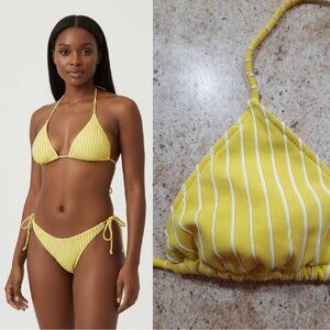 Vtg Y2K bright yellow string bikini - No Boundaries brand